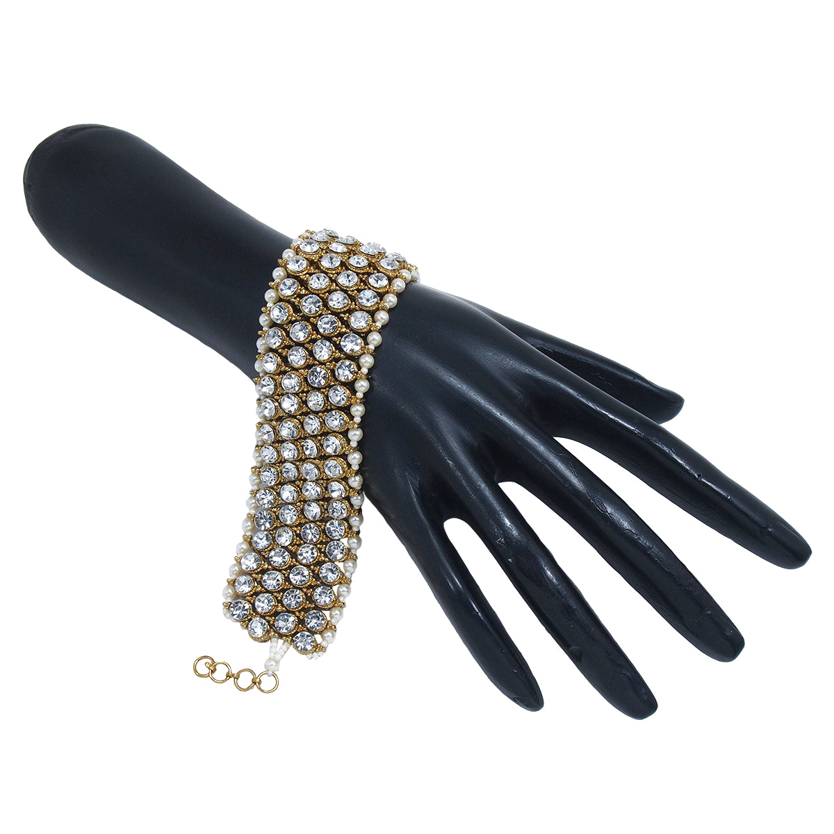 TraditiIonal Gold Plated Micro-Pearl Bracelet For Woman